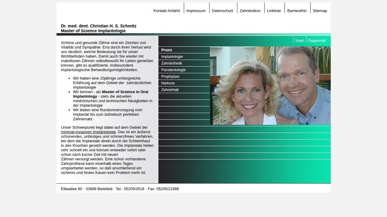 Home page of the website of Dr. Christian Schmitz