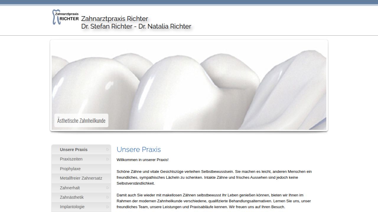 Home page of the website of Herr Dr. Stefan Richter