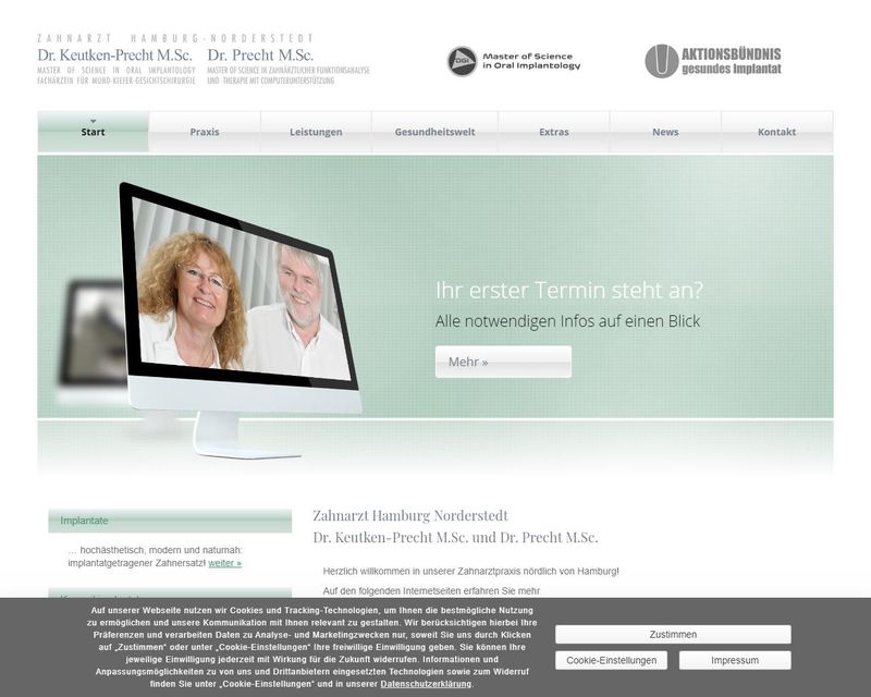 Home page of the website of Herr Dr. Ulrich Precht
