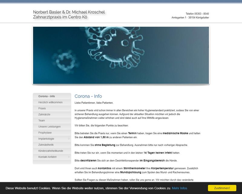 Home page of the website of Dr. Michael Kroschel