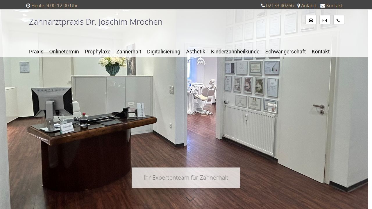 Herr Dr. Joachim Mrochen internet sitesinin ana sayfası