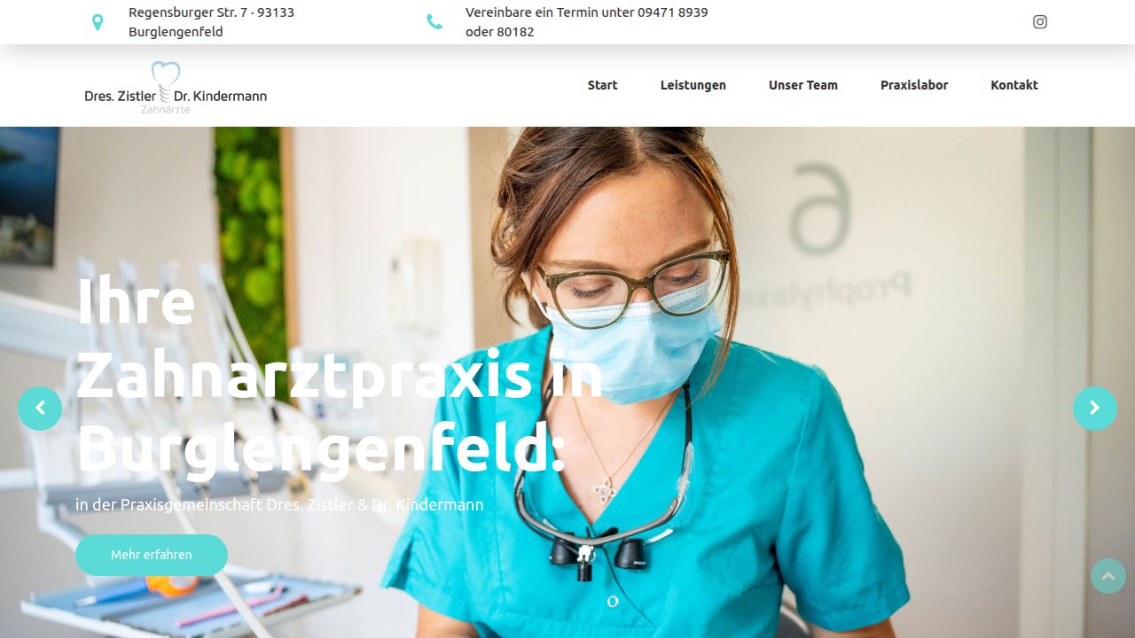 Home page of the website of Dr. Gottfried Zistler